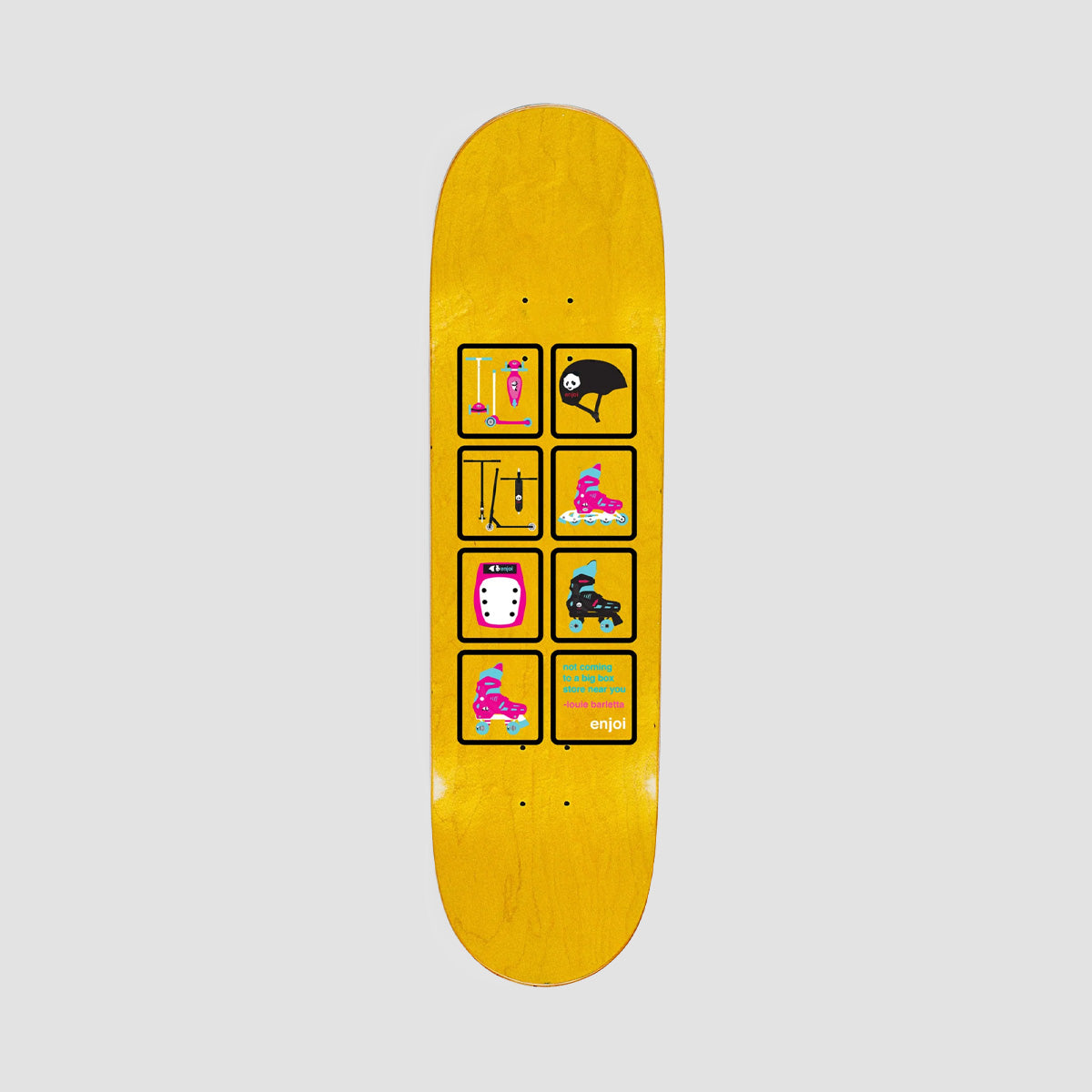 Enjoi Big Box Roller Blades R7 Skateboard Deck Orange - 8.5"
