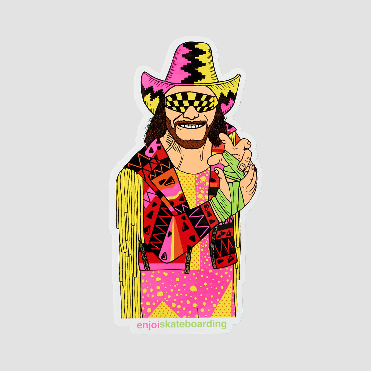 Enjoi Body Slam Macho Man Randy Savage Sticker Multi 150x80mm