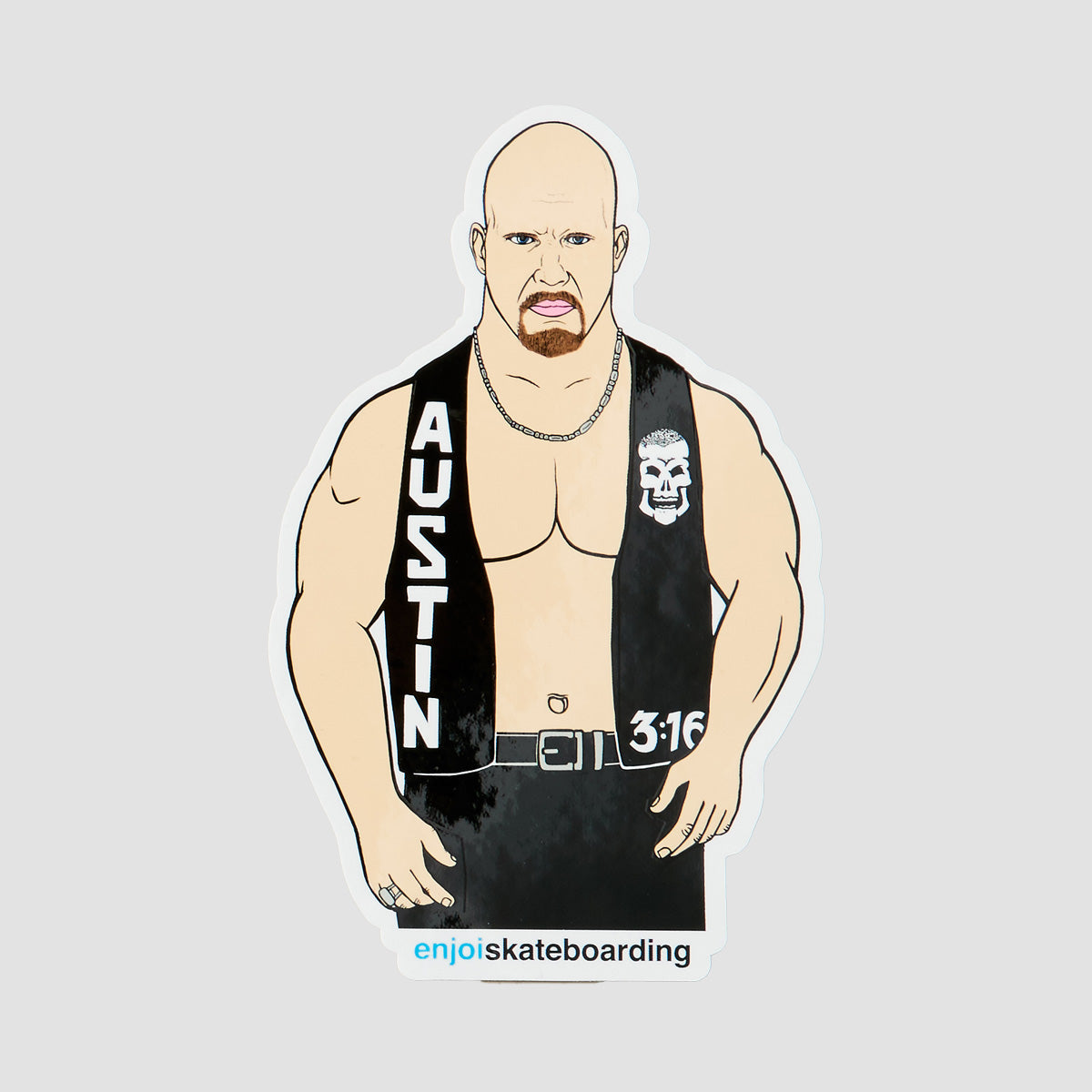 Enjoi Body Slam Stone Cold Steve Austin Sticker Multi 145x90mm
