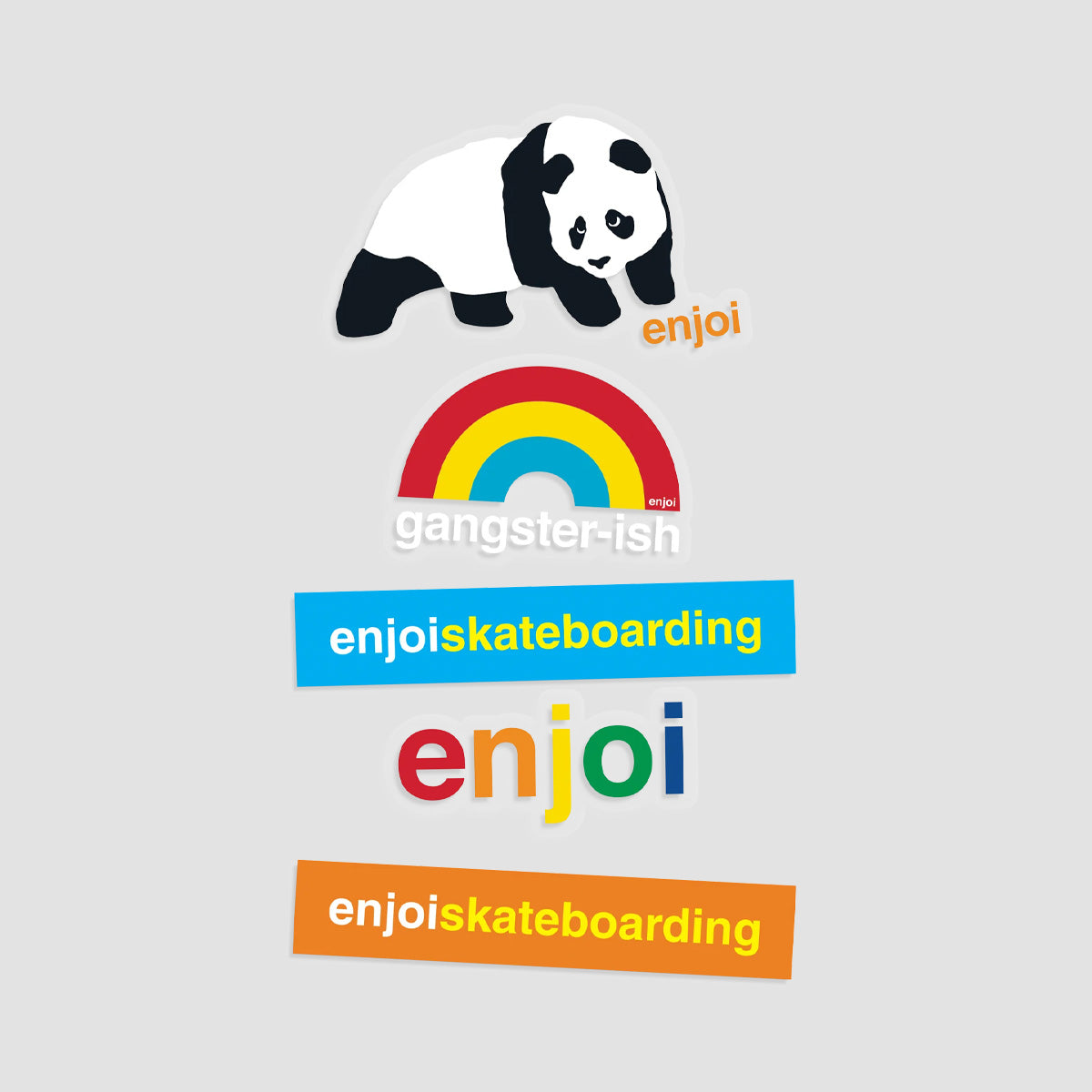 Enjoi Logo Assorted Sticker 5 Pack Multi