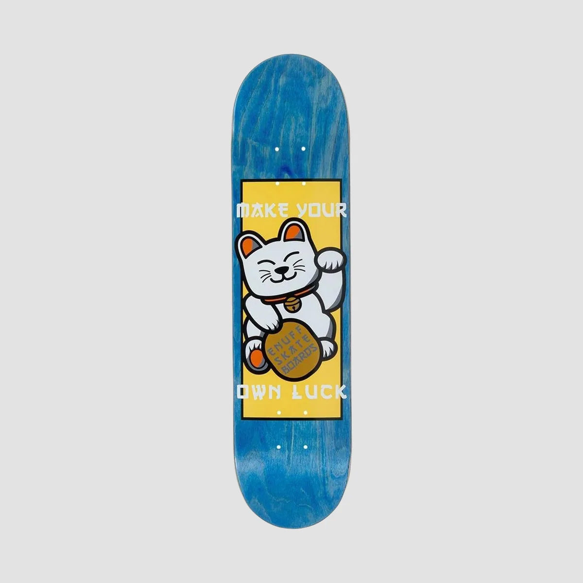 Enuff Designer Skateboard Deck Lucky Cat Blue - 7.75"