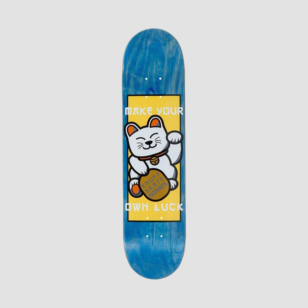 Enuff Designer Skateboard Deck Lucky Cat Blue - 8.25"