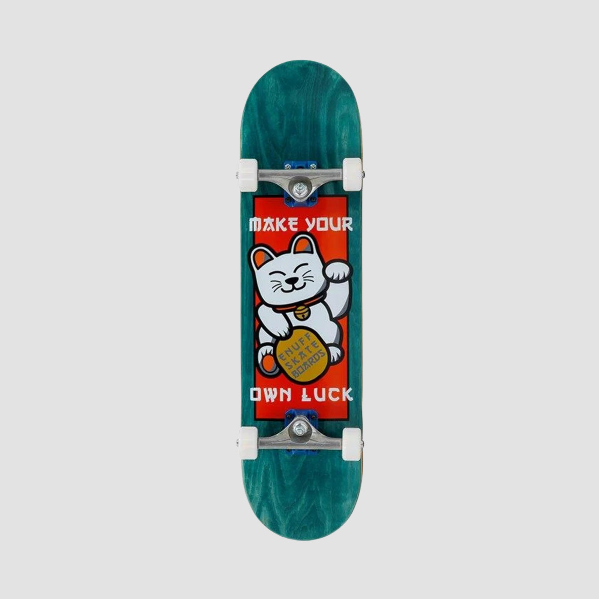 Enuff Lucky Cat Skateboard Green - 8"