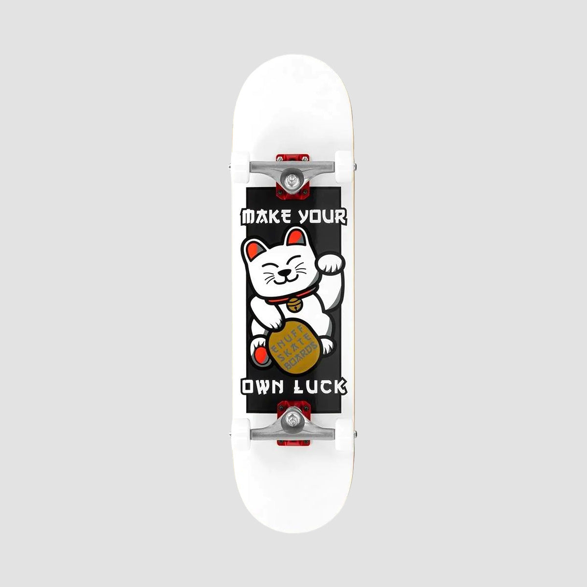 Enuff Lucky Cat Skateboard White - 8"