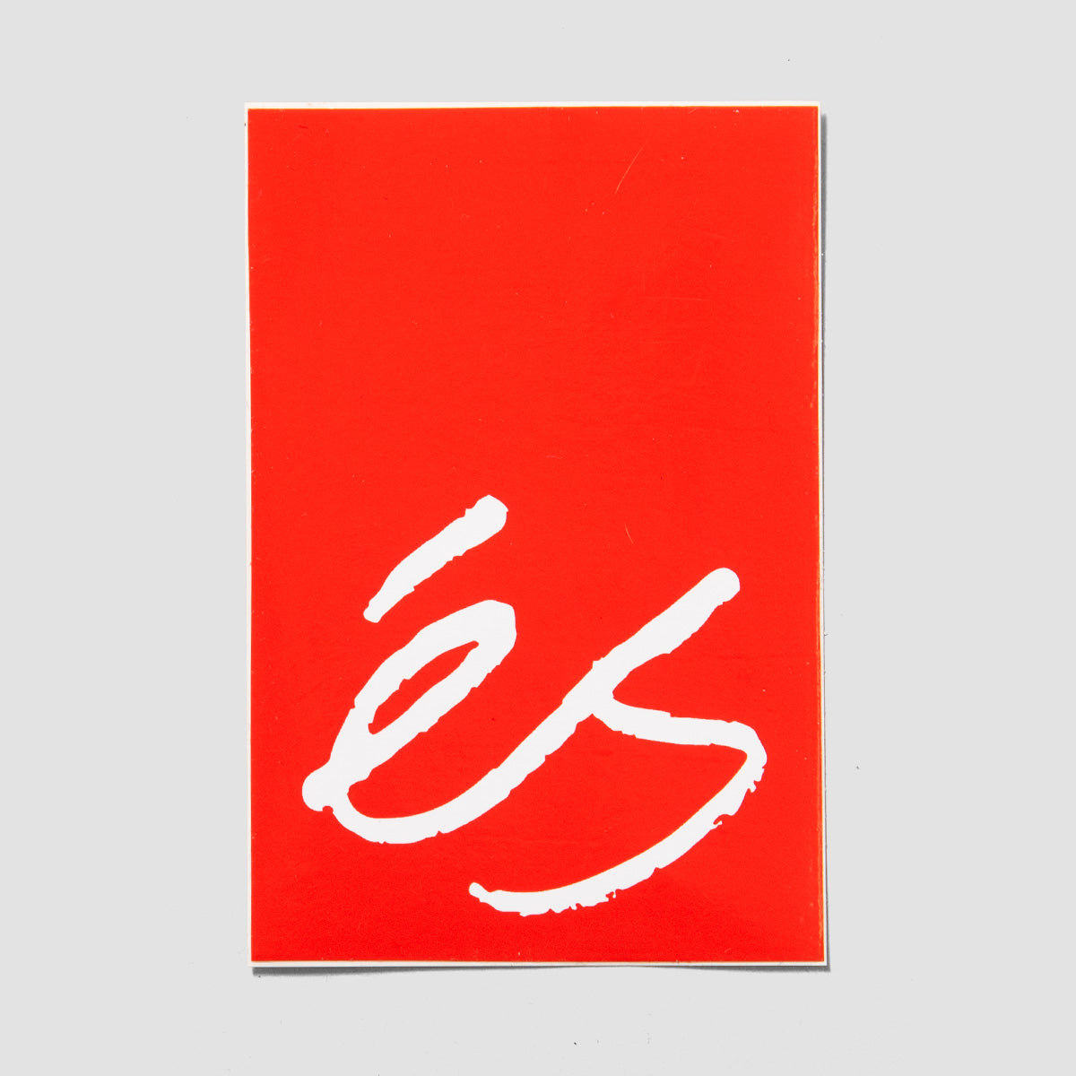 eS Logo Block Sticker Red 100x65mm