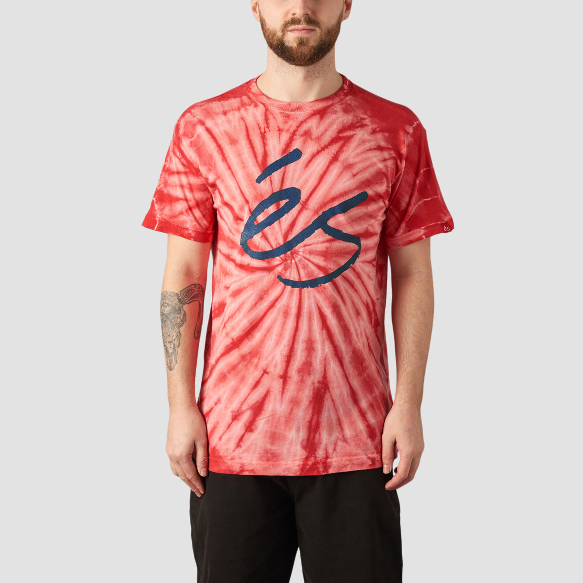 eS Script Tye Dye T-Shirt Red