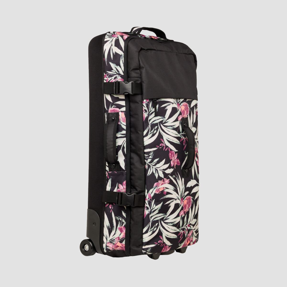 Roxy Big Souvenir 85.2L Wheelie Suitcase Anthracite Wind Swept Floral - Womens