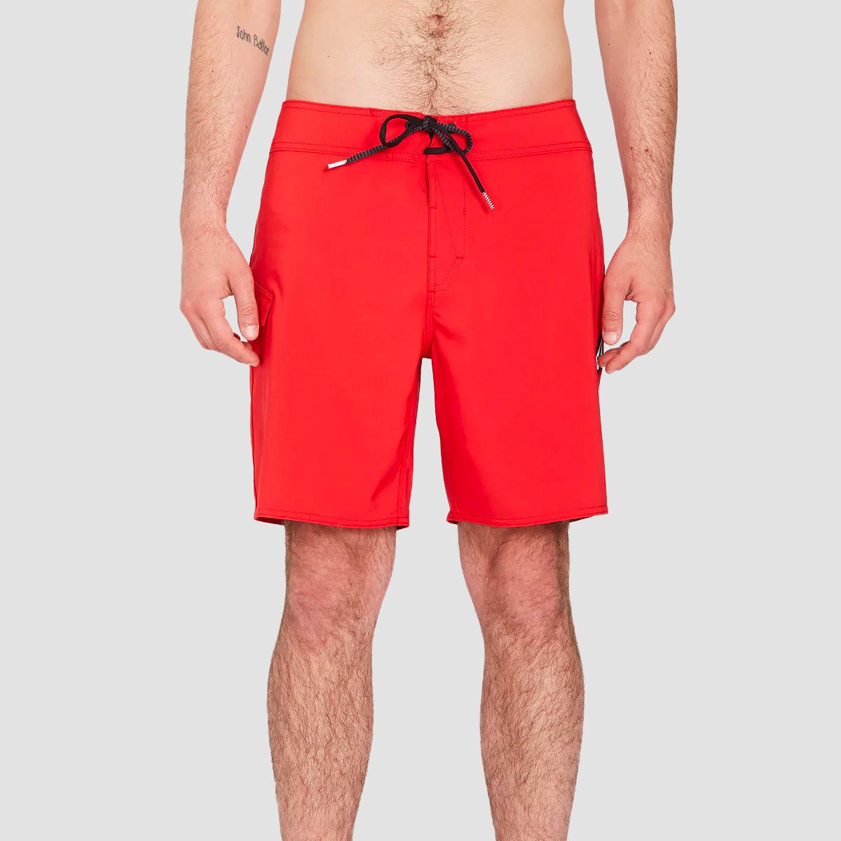 Volcom Lido Solid Mod 18" Boardshorts Ribbon Red