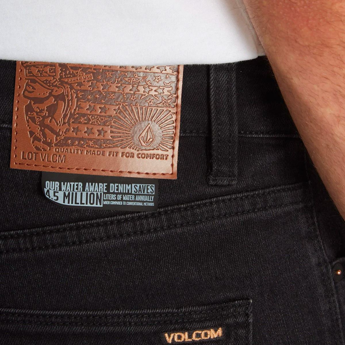 Volcom Vorta Slim Fit Jeans Black Out