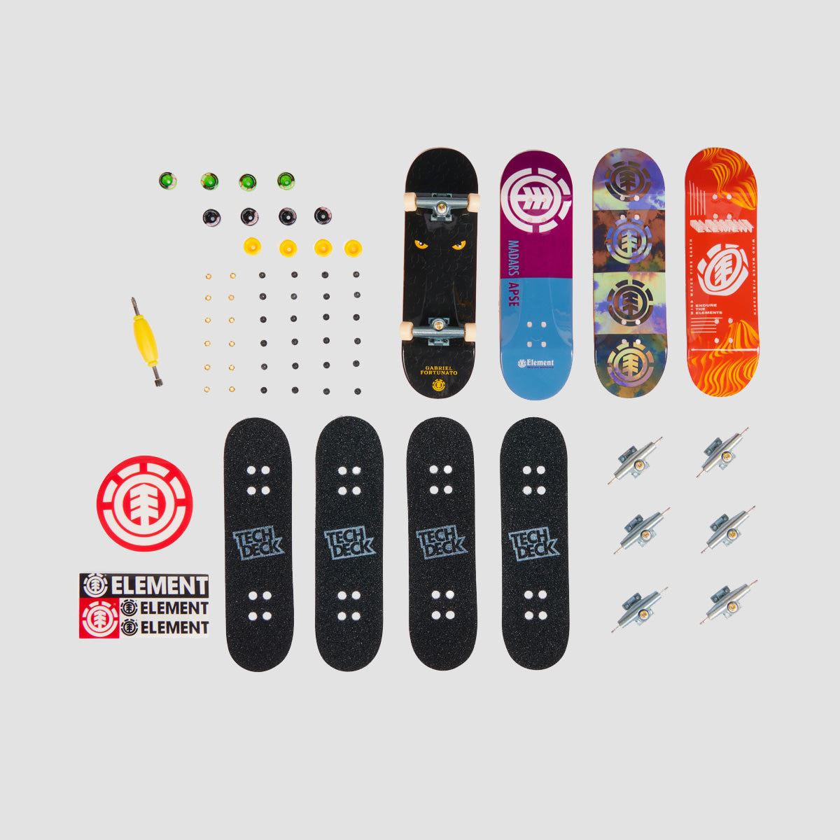Tech Deck 96mm Fingerboard 4Pack - Element