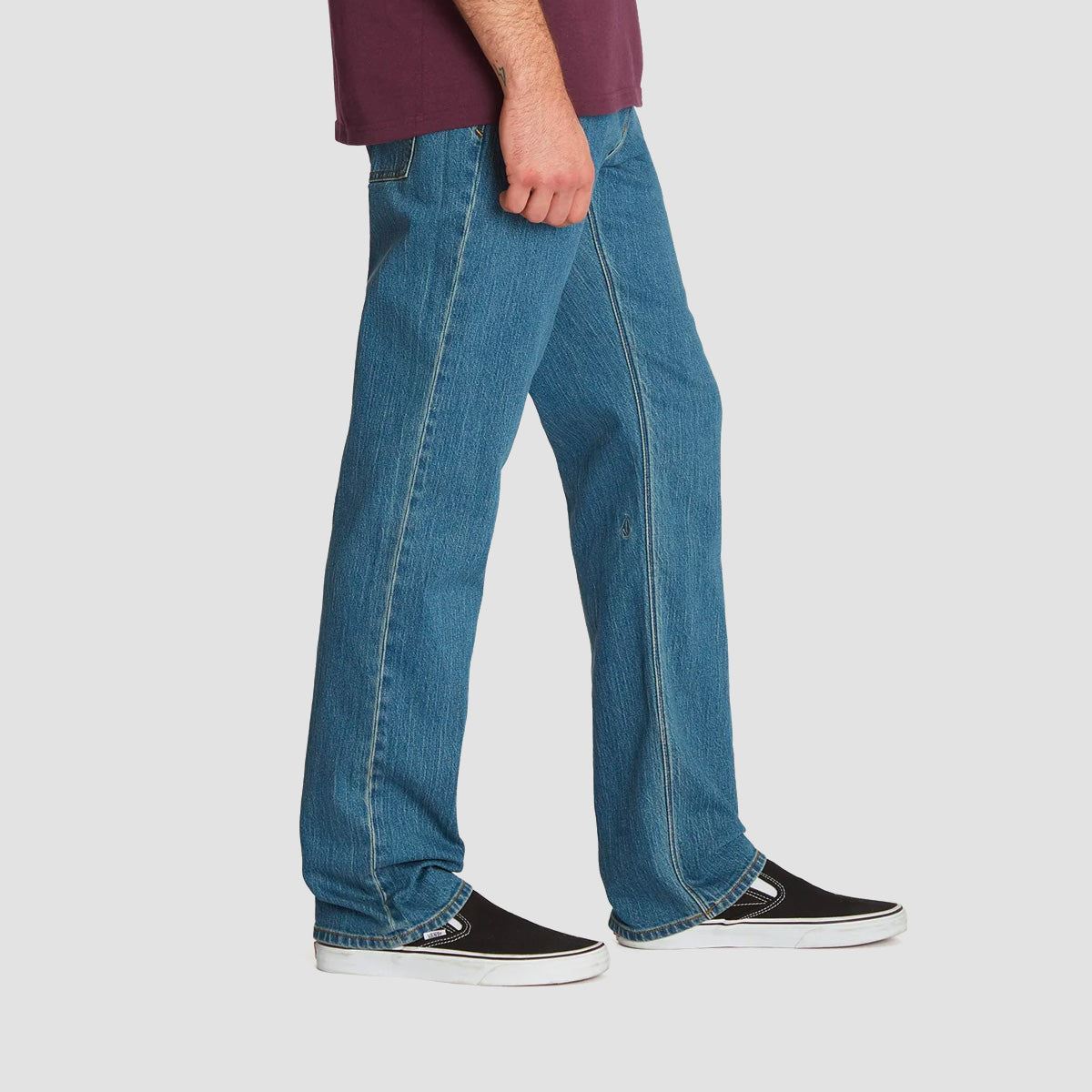 Volcom Solver Modern Straight Fit Jeans Aged Indigo