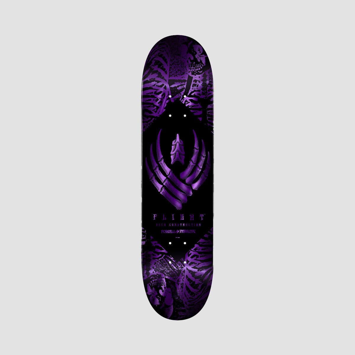 Powell Peralta Skeleton Flight 309 Skateboard Deck Purple Foil - 9