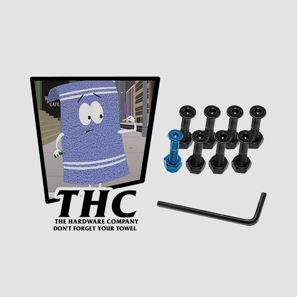 The Hardware Company THC Towelie Allen Truck Bolts Black/Blue 1"