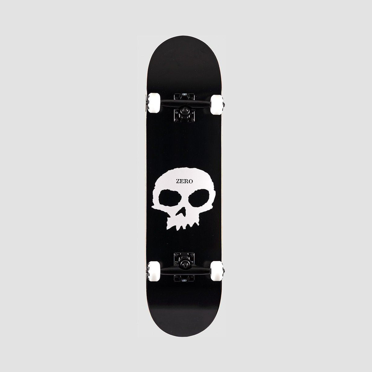 Zero Single Skull Skateboard Black/White - 8"