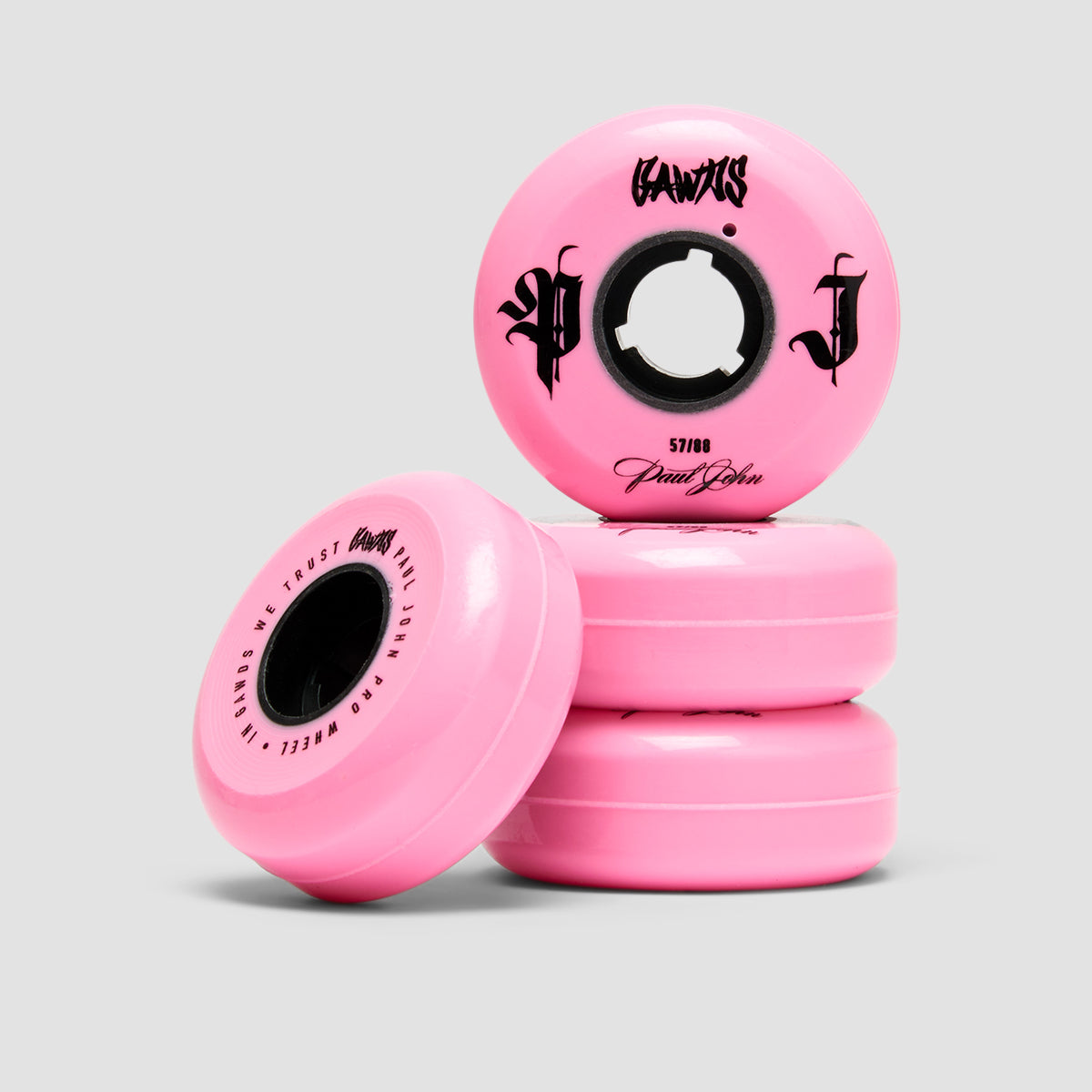 Gawds PJ Paul John II 88a Inline Wheels x4 Black/Pink 57mm