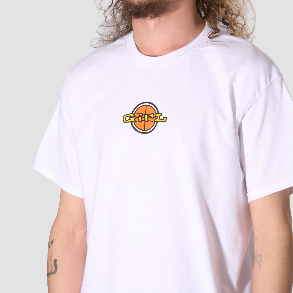 Girl Full Court Logo T-Shirt White