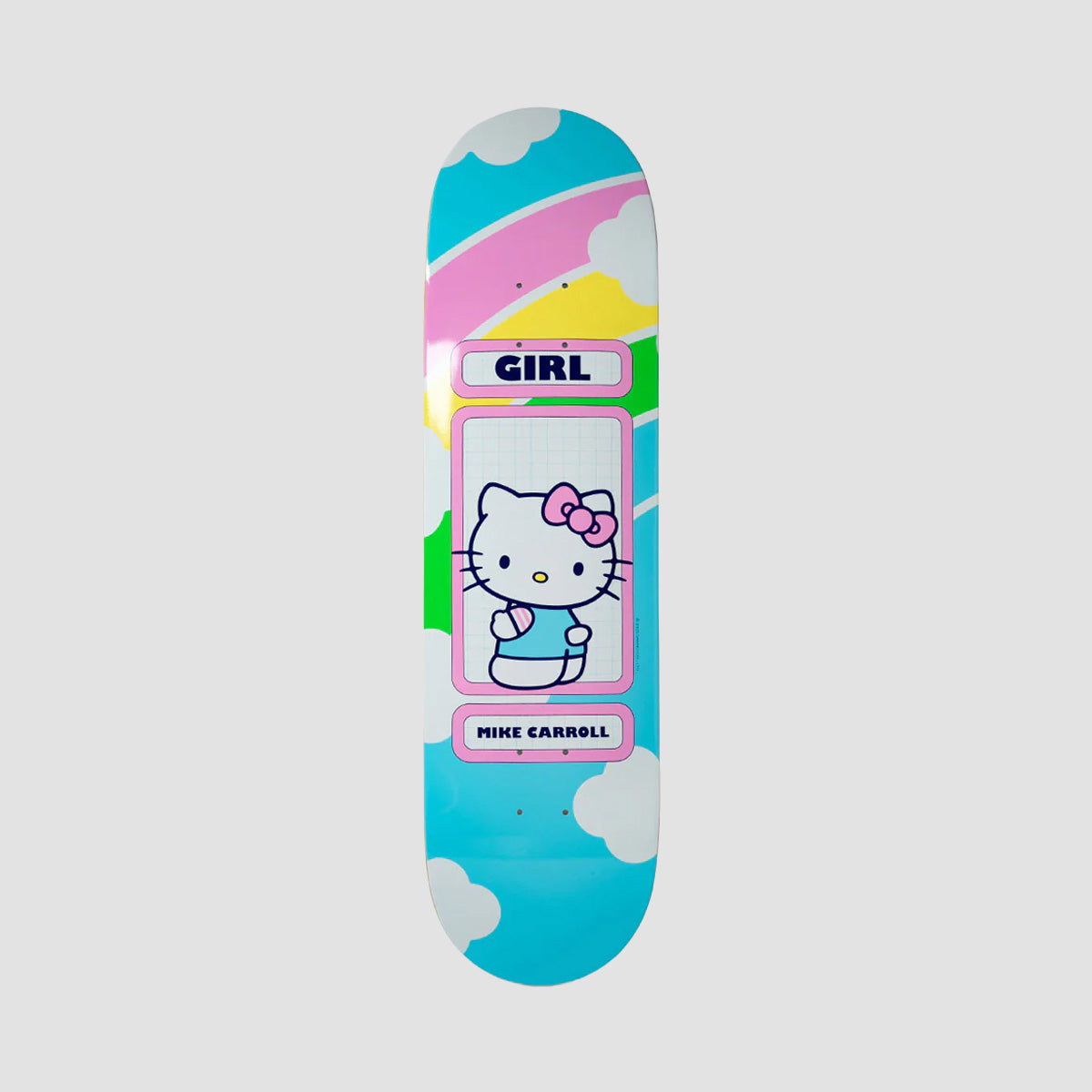 Girl Hello Kitty Rainbow Mike Carroll (Blind Bag) Skateboard Deck - 8.5"