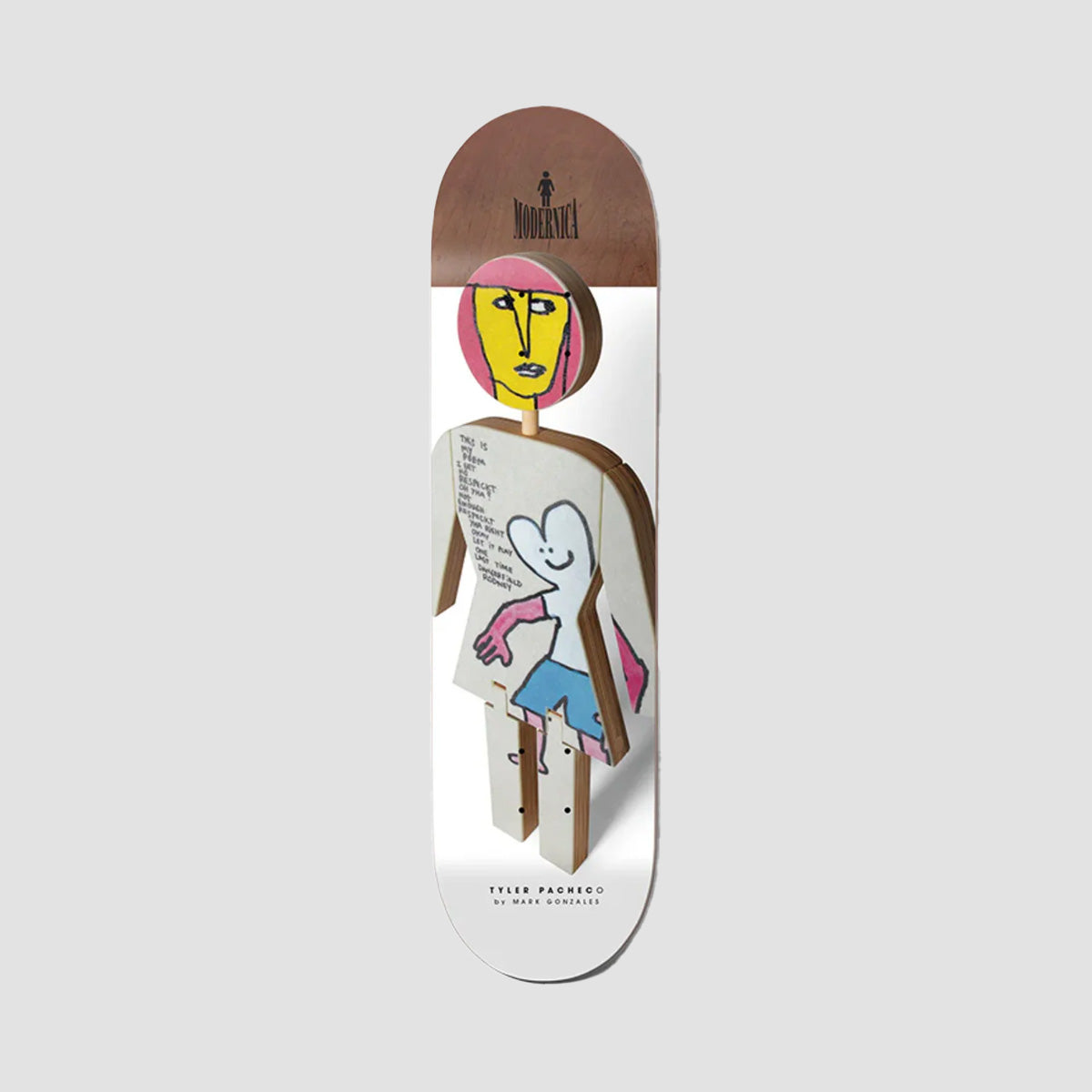 Girl Modernica x Mark Gonzales Tyler Pacheco Twin Tip Deck - 8.5"