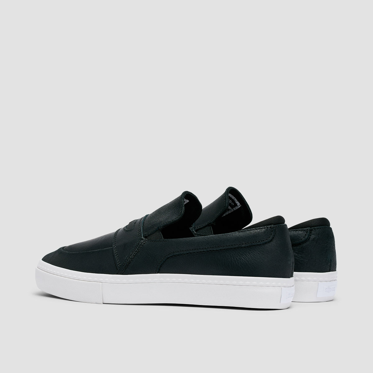 Globe Liaizon Slip On Shoes - Black Distress/White