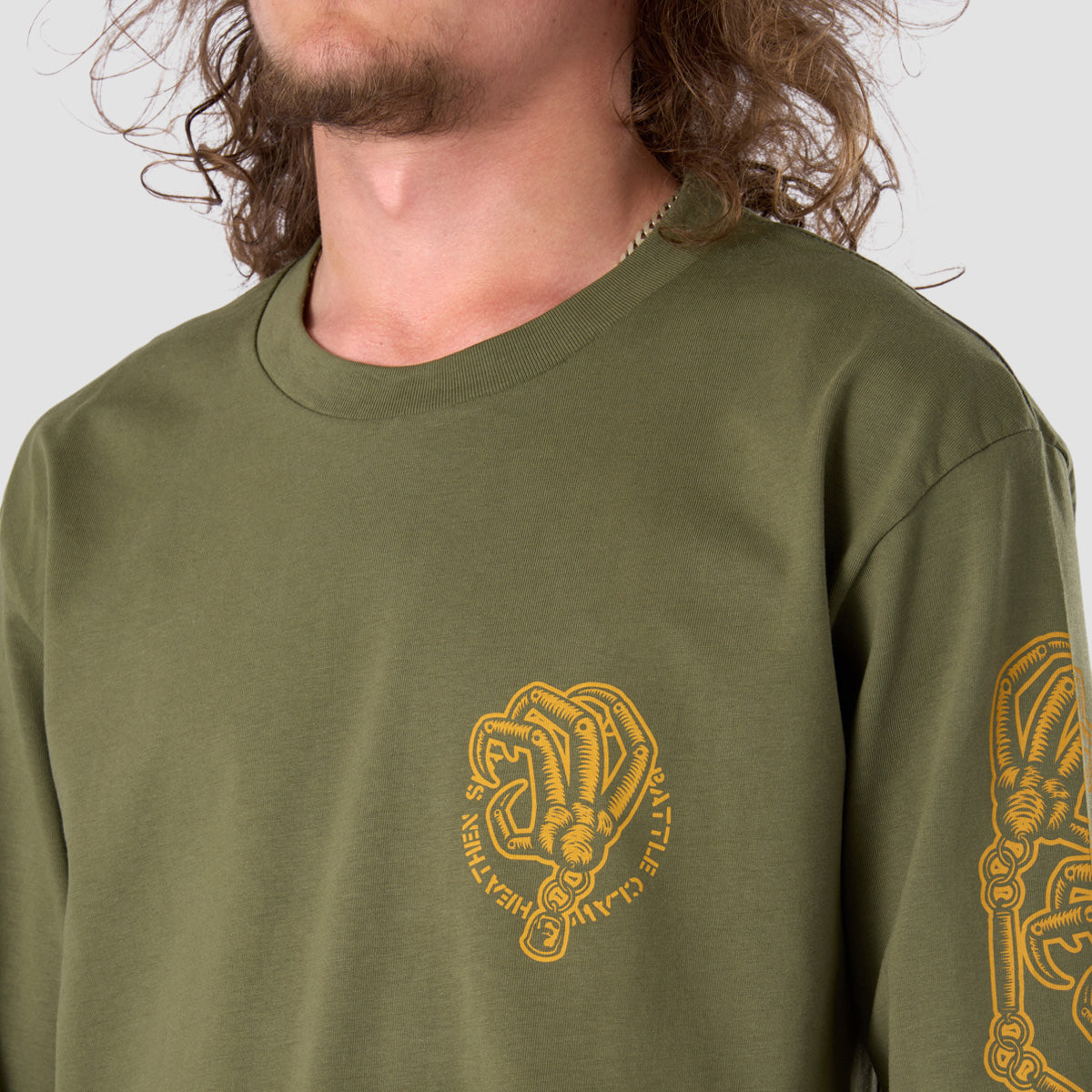 Heathen Battle Claw Longsleeve T-Shirt Army