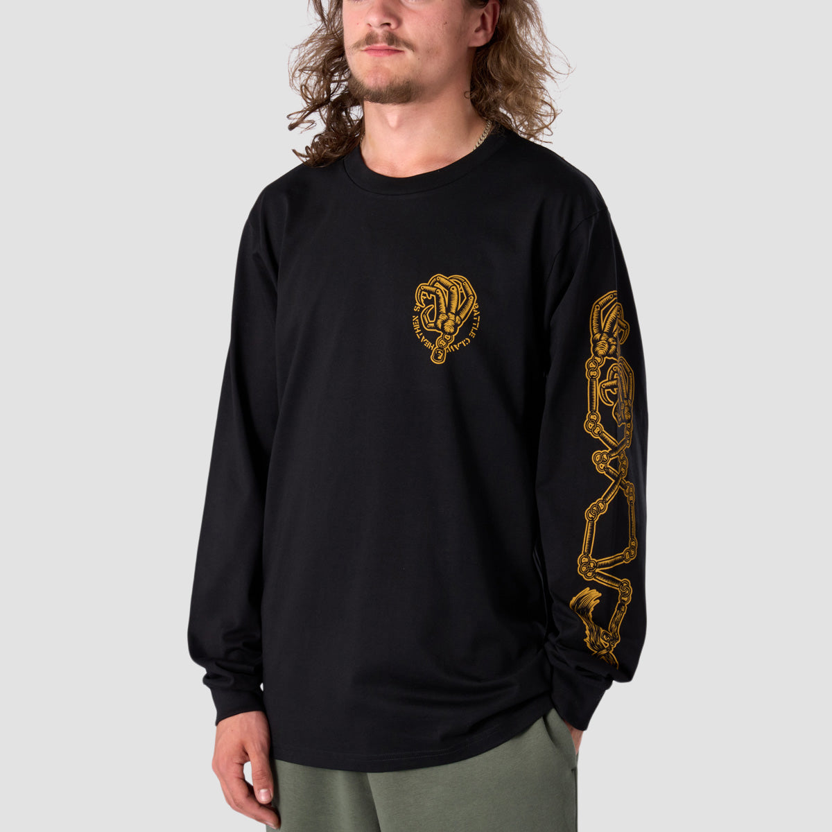 Heathen Battle Claw Longsleeve T-Shirt Black