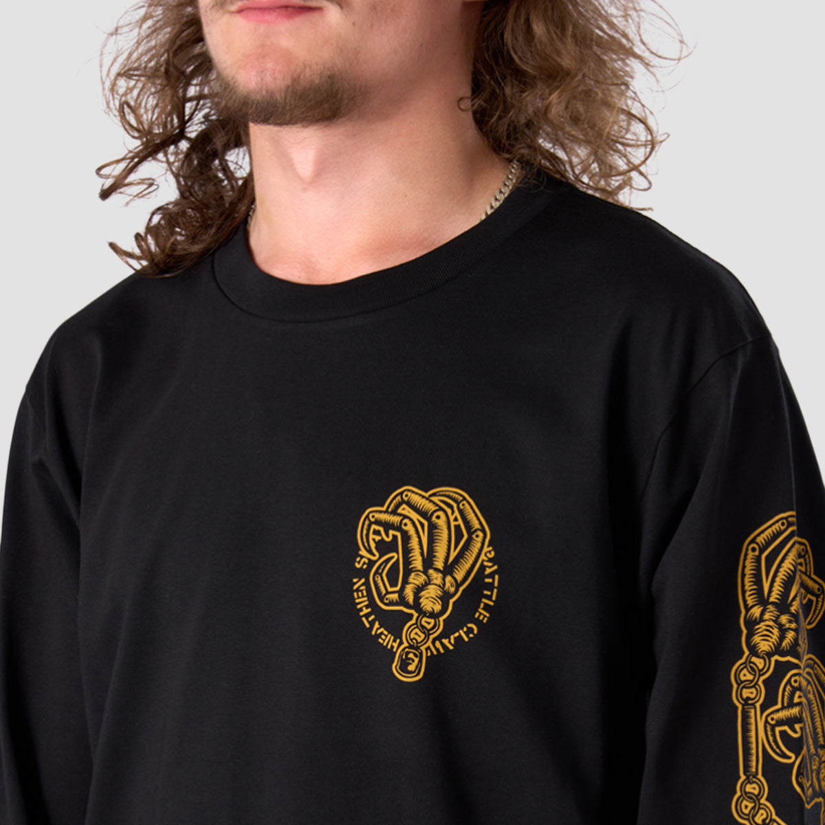 Heathen Battle Claw Longsleeve T-Shirt Black