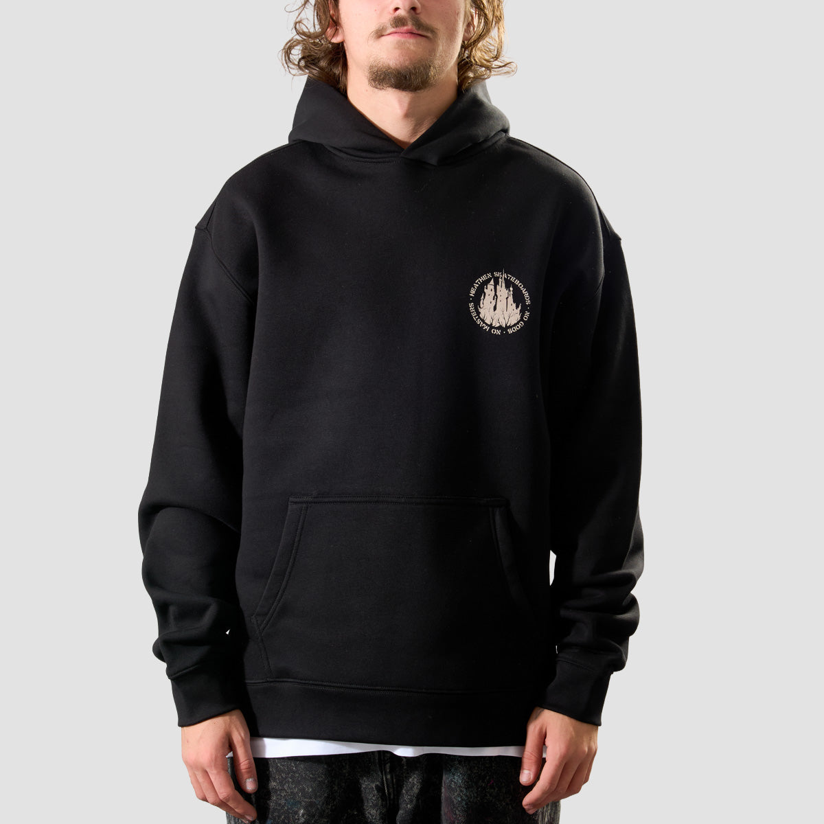 Heathen Castle Relax Fit Pullover Hoodie Black