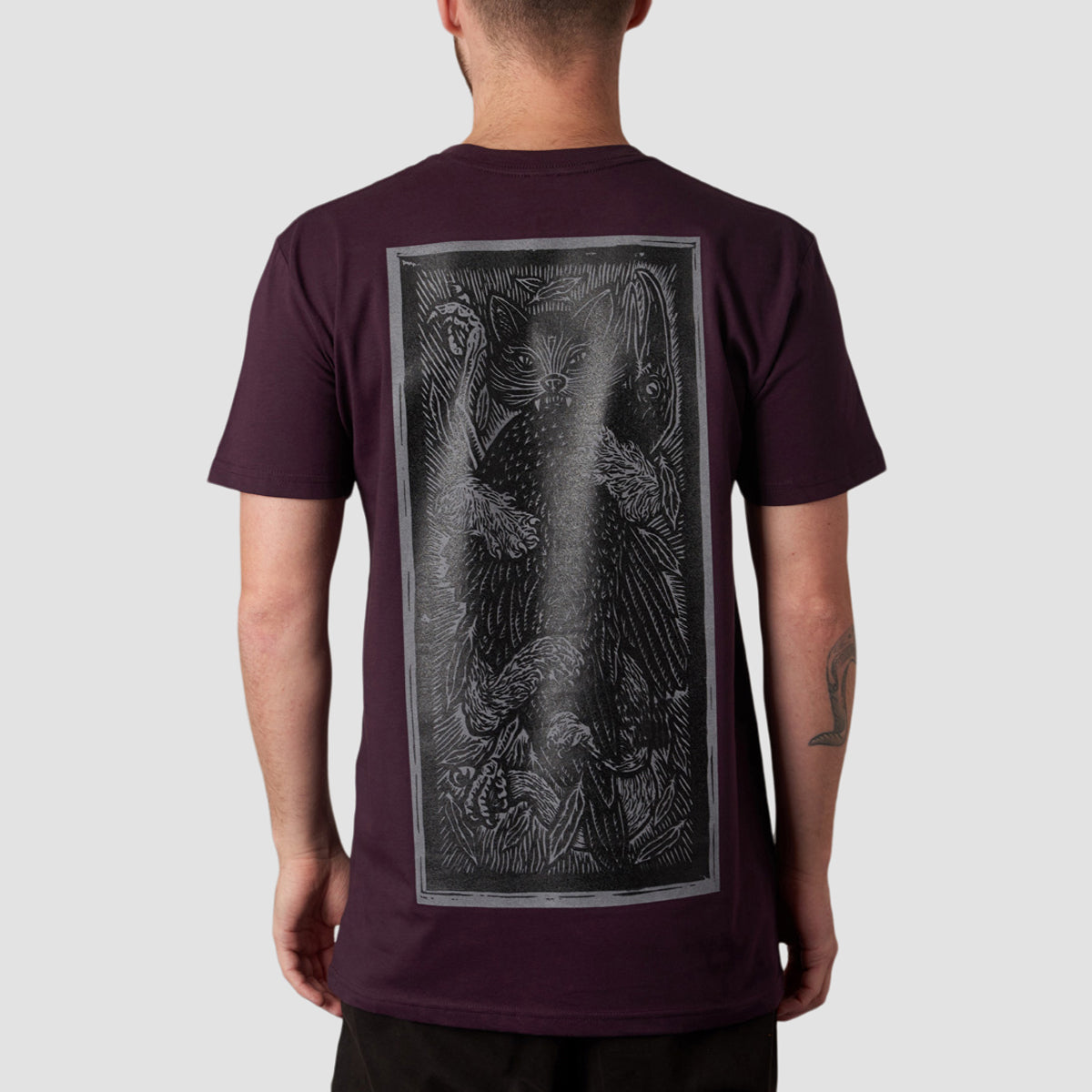 Heathen Crow Killer T-Shirt Plum