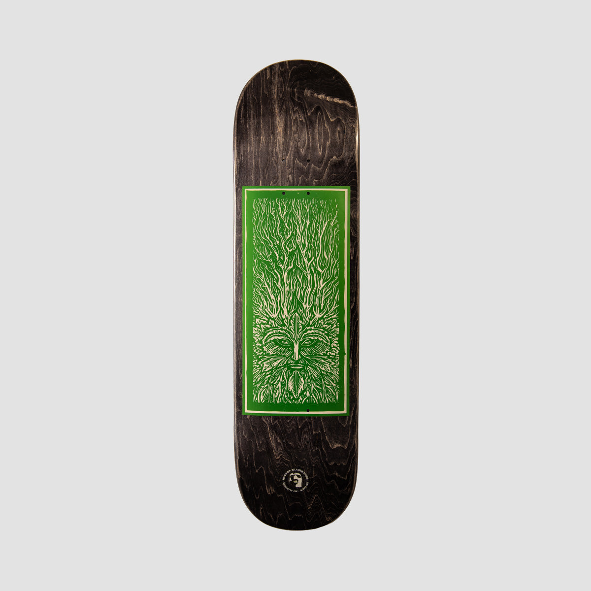 Heathen Green Man on Squarehead Skateboard Deck - 8.375"