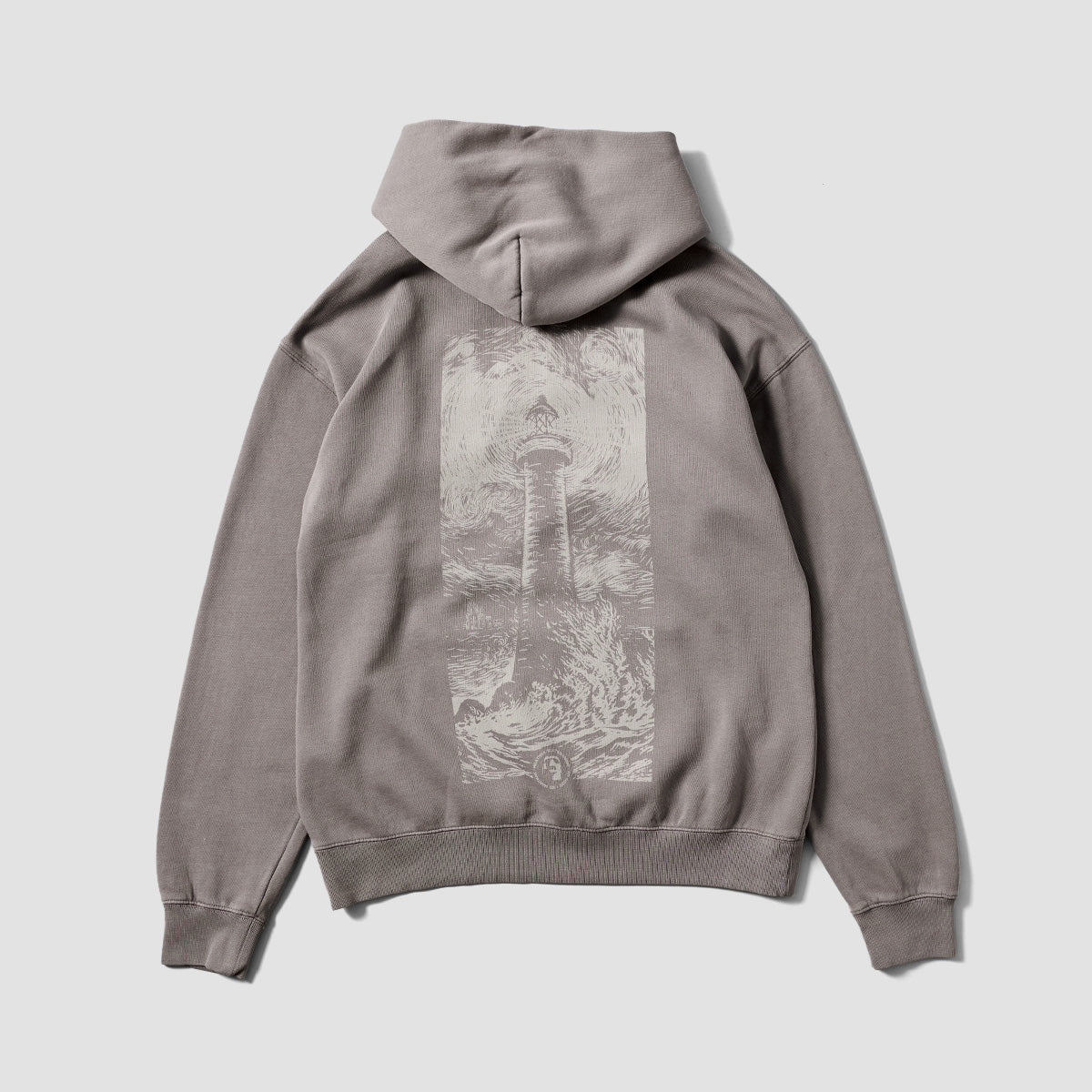 Heathen Lighthouse Pullover Hoodie Faded Grey