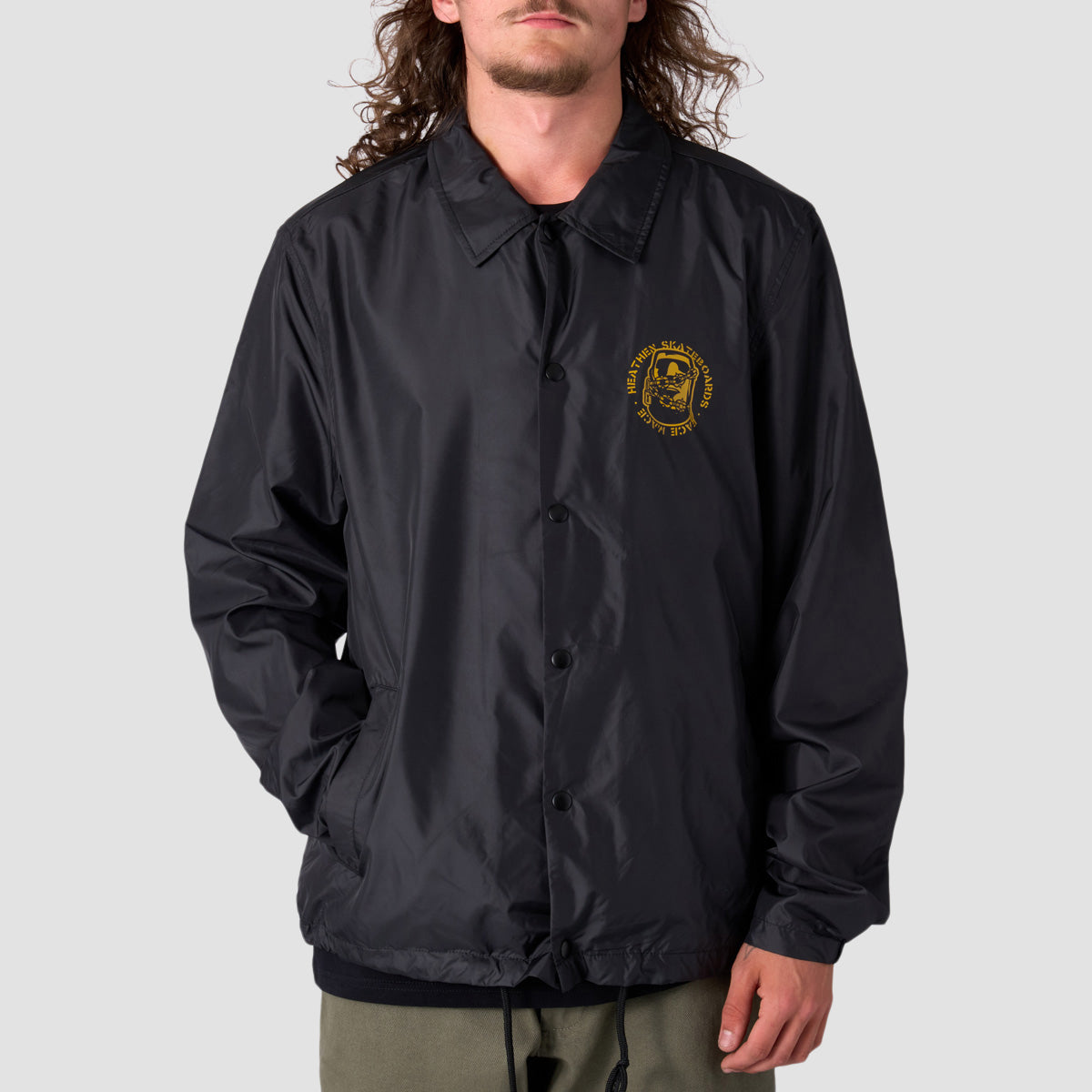 Heathen Mace Face Coach Jacket Black