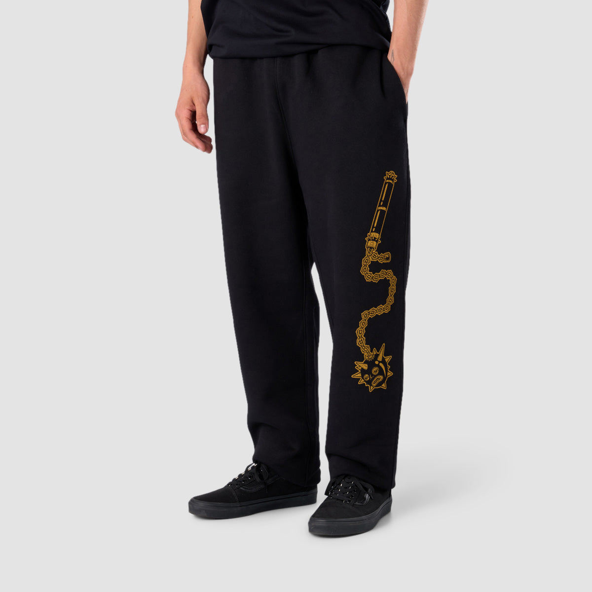 Heathen Mace Face Jogger Pants Black