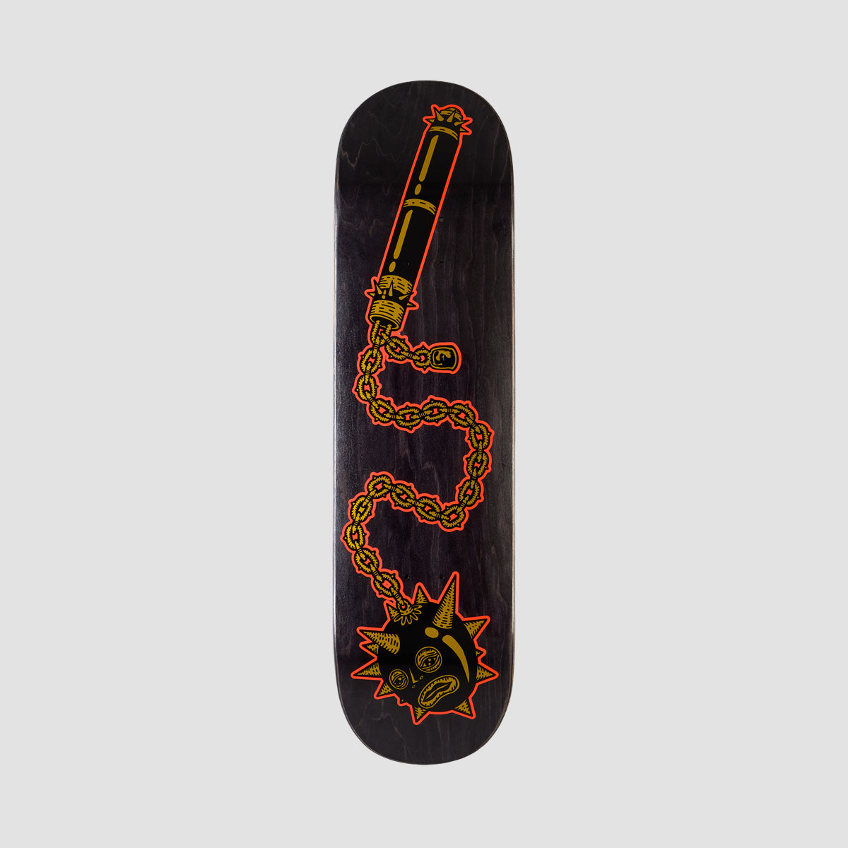 Heathen Mace Face On Squarehead Skateboard Deck - 8.5"