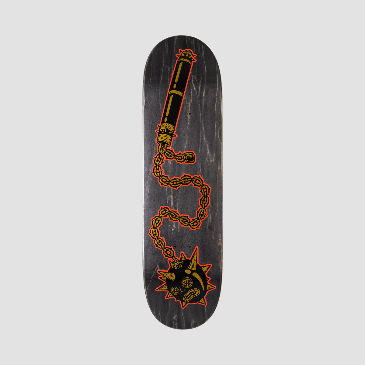 Heathen Mace Face On Taperhead Skateboard Deck - 9"