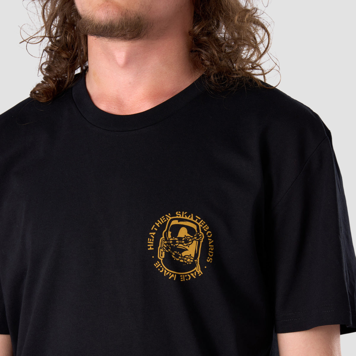 Heathen Mace Face T-Shirt Black