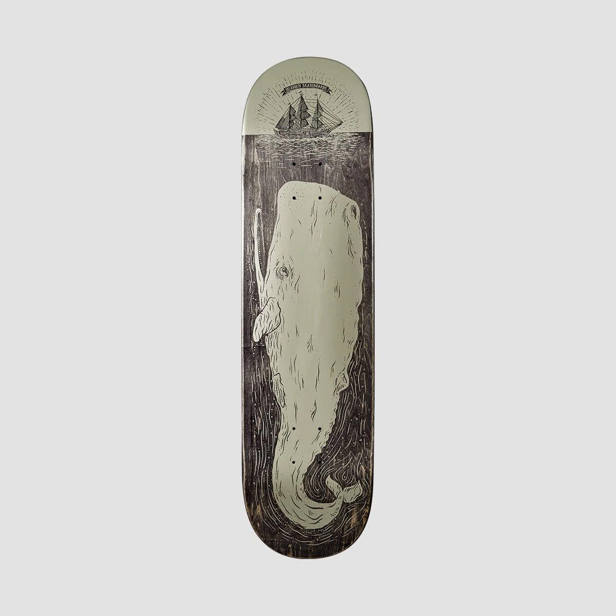 Heathen Moby Rising Metallic on Squarehead Skateboard Deck - 8.75"