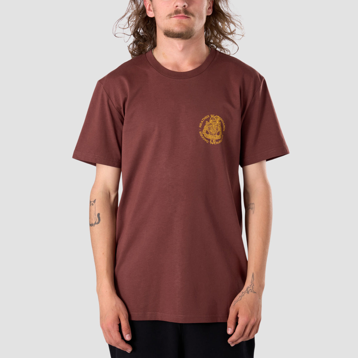 Heathen Sacrificial Dagger T-Shirt Chestnut