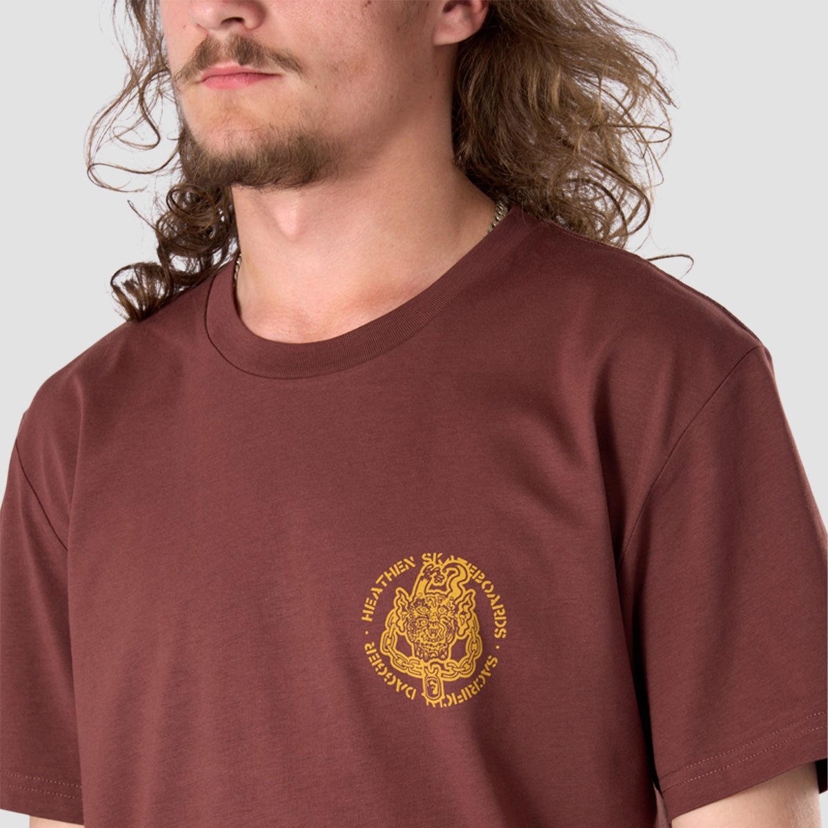 Heathen Sacrificial Dagger T-Shirt Chestnut