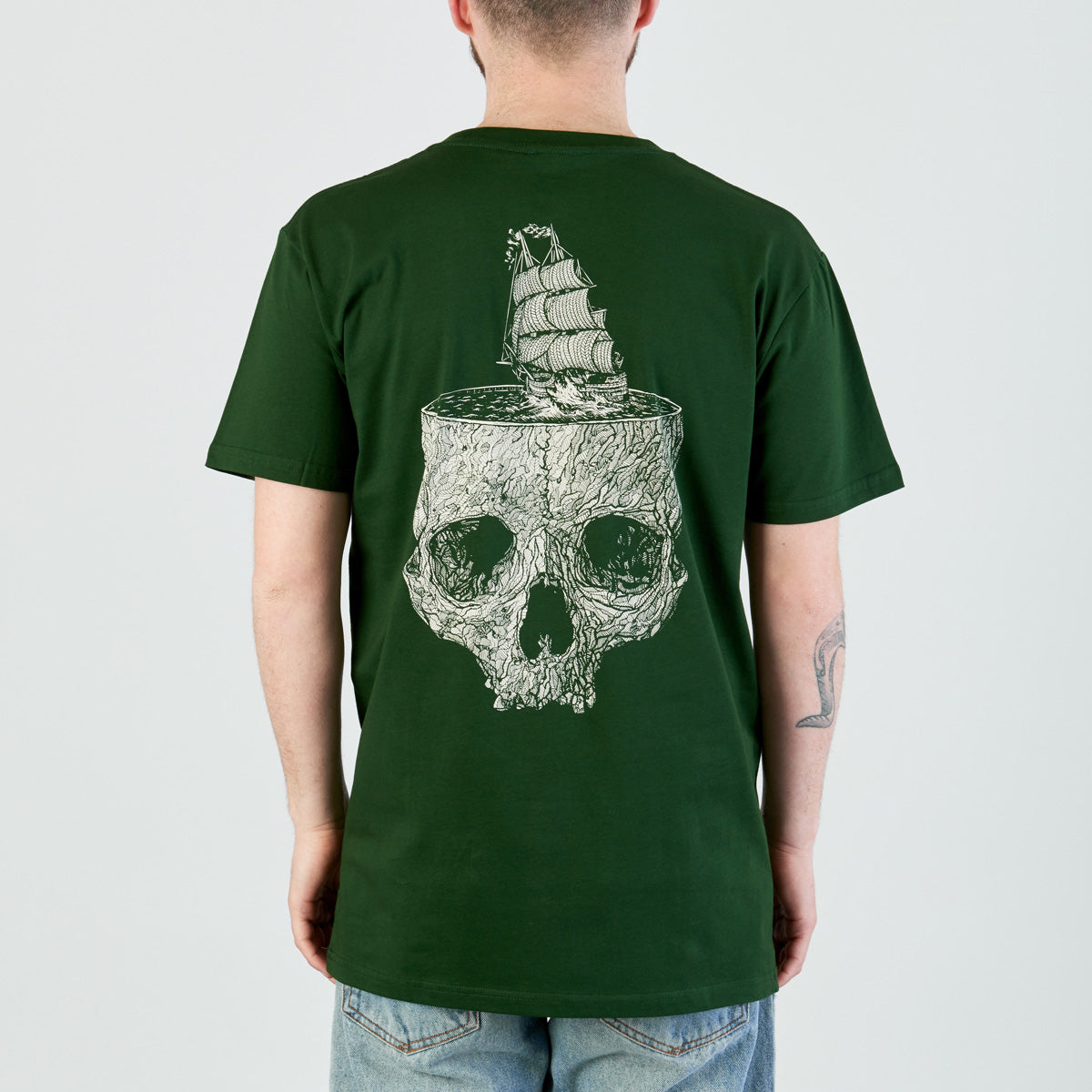 Heathen Stormy Seas T-Shirt Forest Green