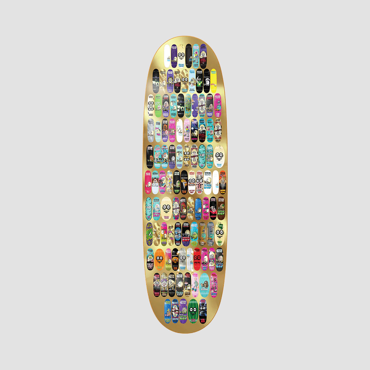 Heroin 100th Egg Skateboard Deck Gold Foil - 9.125"