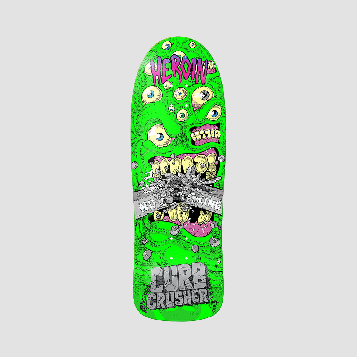 Heroin Curb Crusher Chomp Skateboard Deck - 10.25"