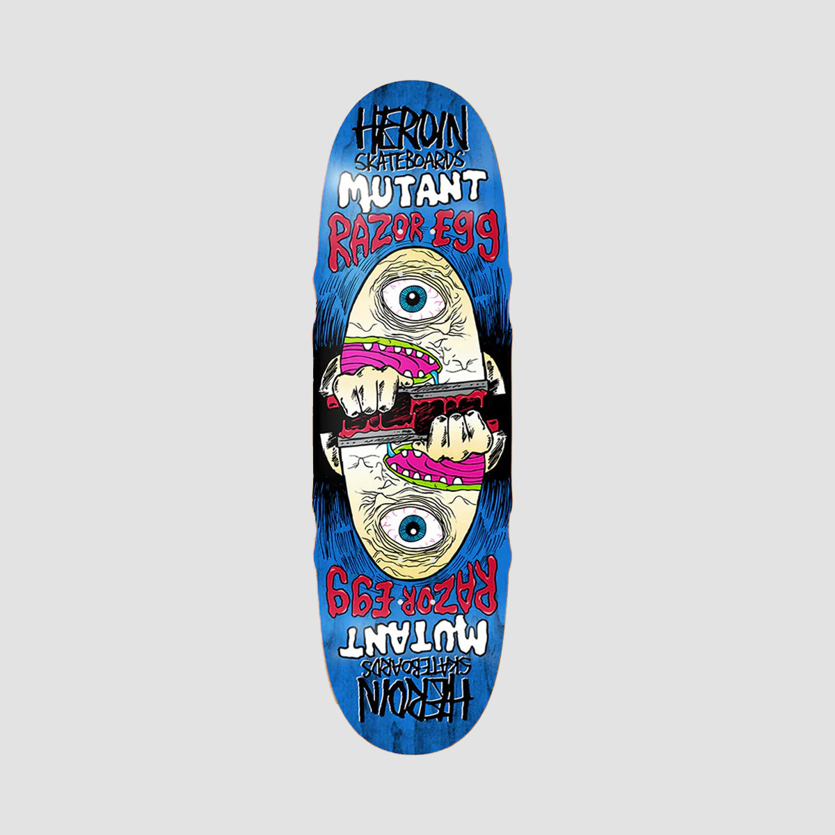 Heroin Mutant Razor Egg Skateboard Deck Various Stains - 9.5"