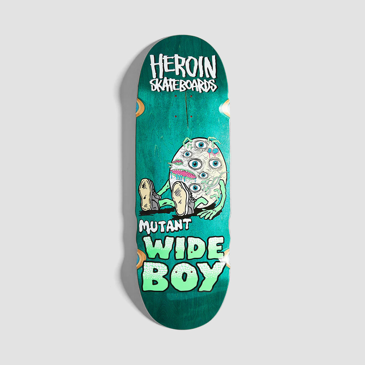 Heroin Mutant Wide Boy Skateboard Deck Various Stains - 10.4"