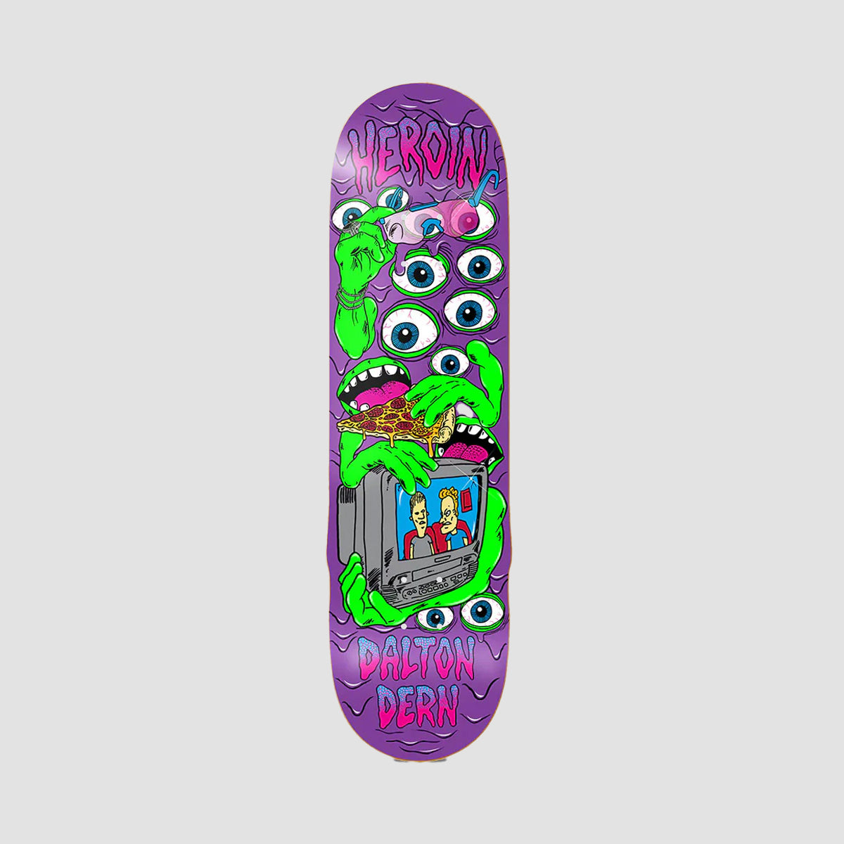 Heroin Mutate or Die Dalton Dern Skateboard Deck - 8.75"