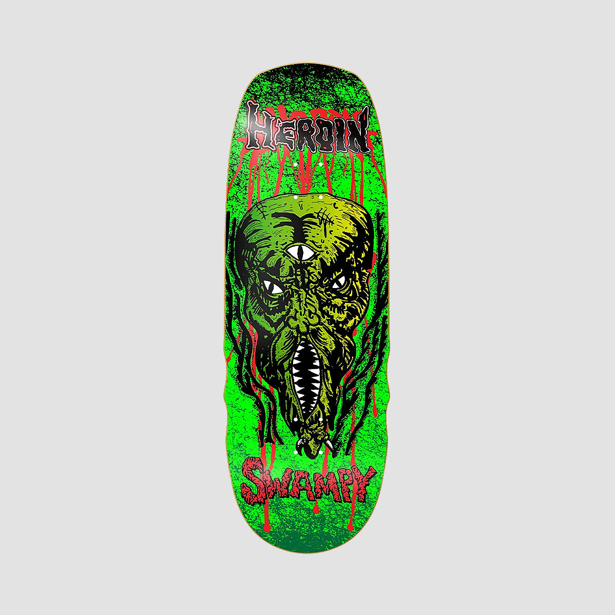 Heroin Swampy KO2 Slime Face Skateboard Deck - 10.6"