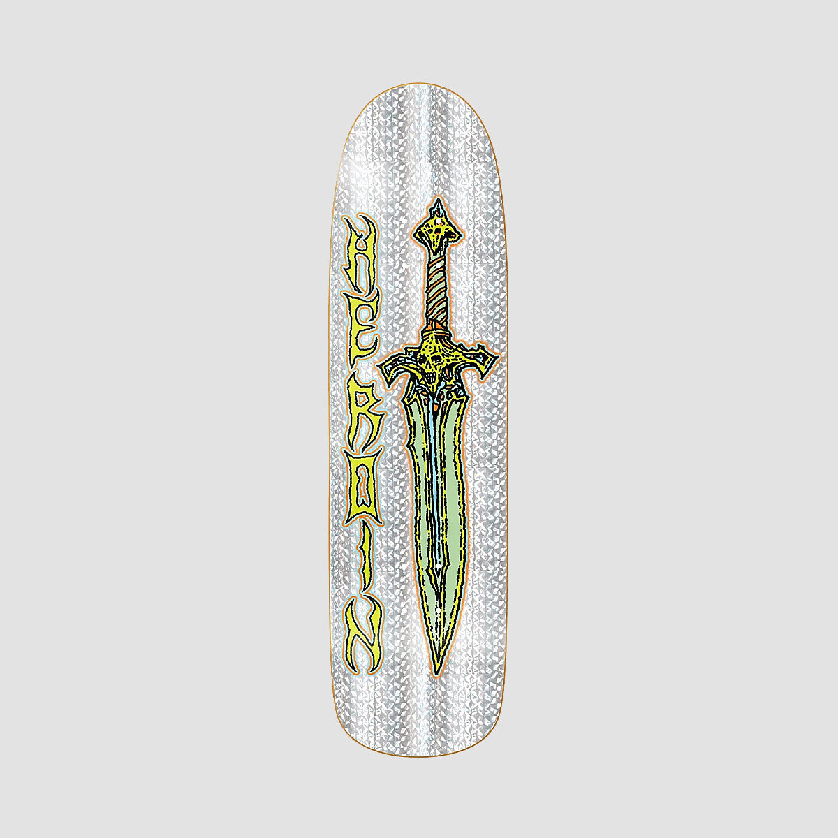Heroin Sword Skateboard Deck Holographic Foil - 9"