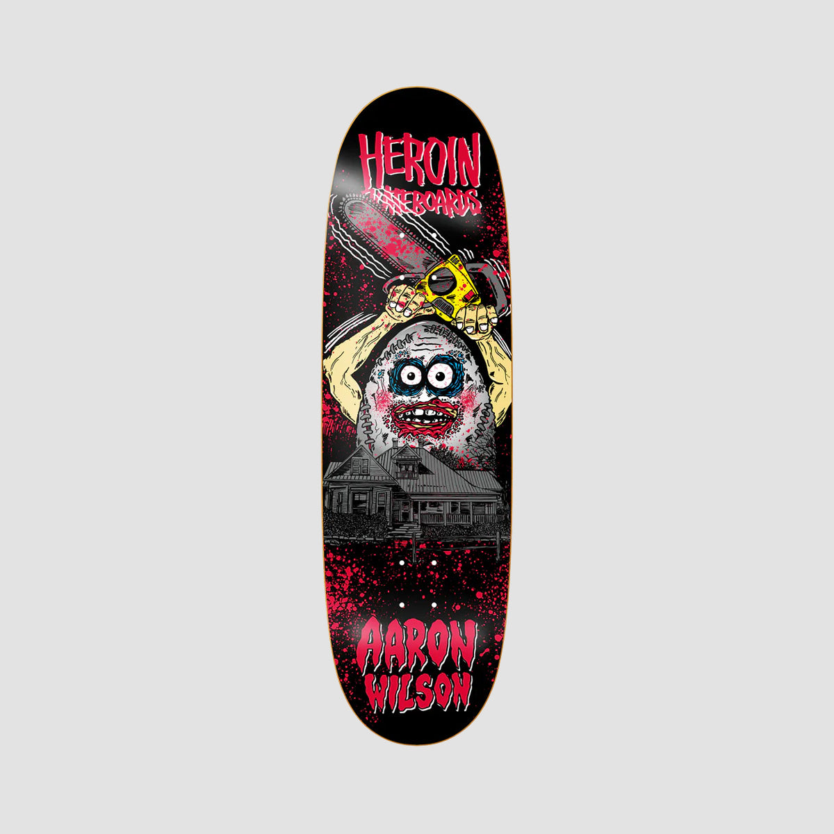 Heroin Teggxas Chainsaw 2 Aaron Wilson Skateboard Deck - 8.88"