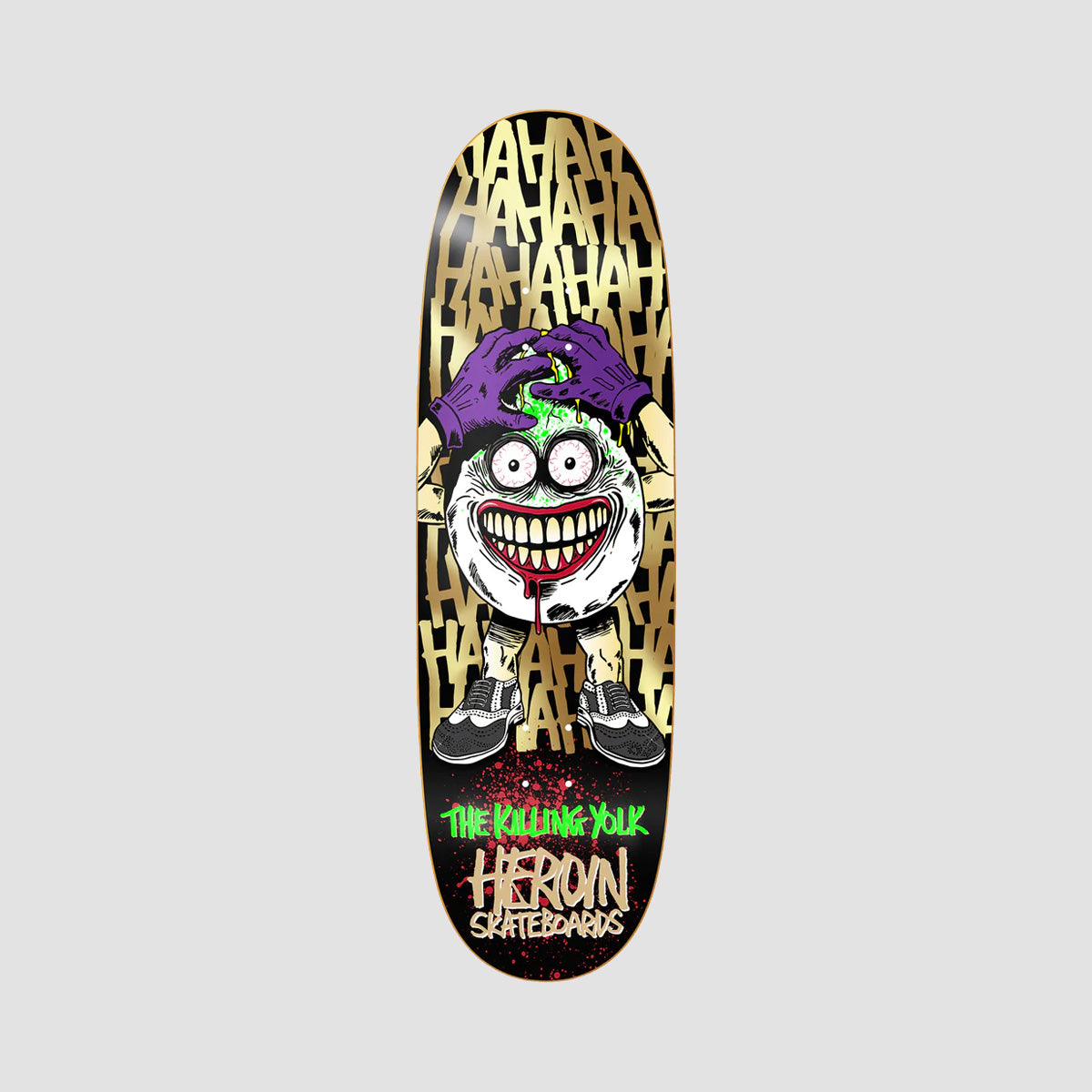 Heroin The Killing Yolk Skateboard Deck Gold Foil - 9.25"