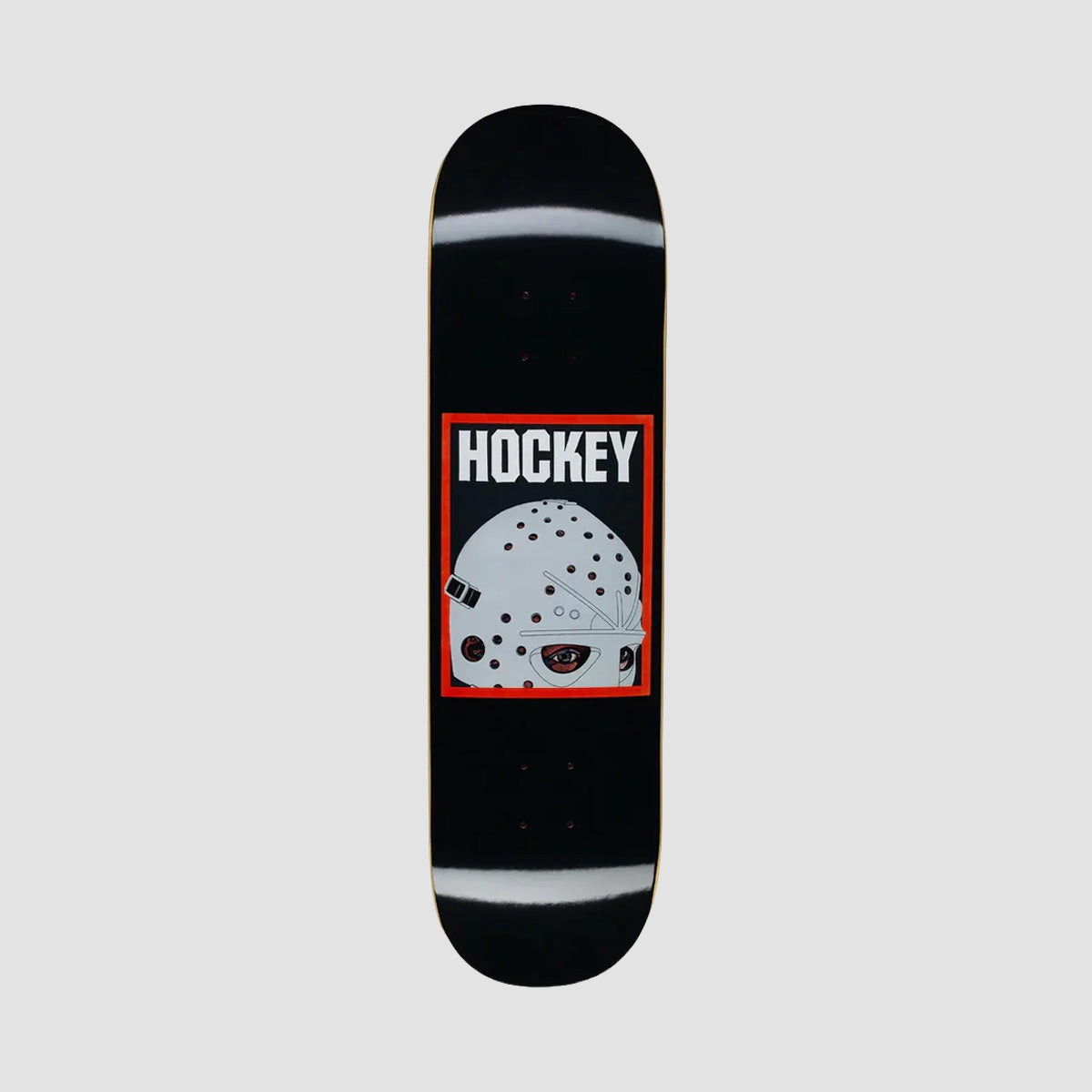 Hockey Half Mask Skateboard Deck Black - 8.18"