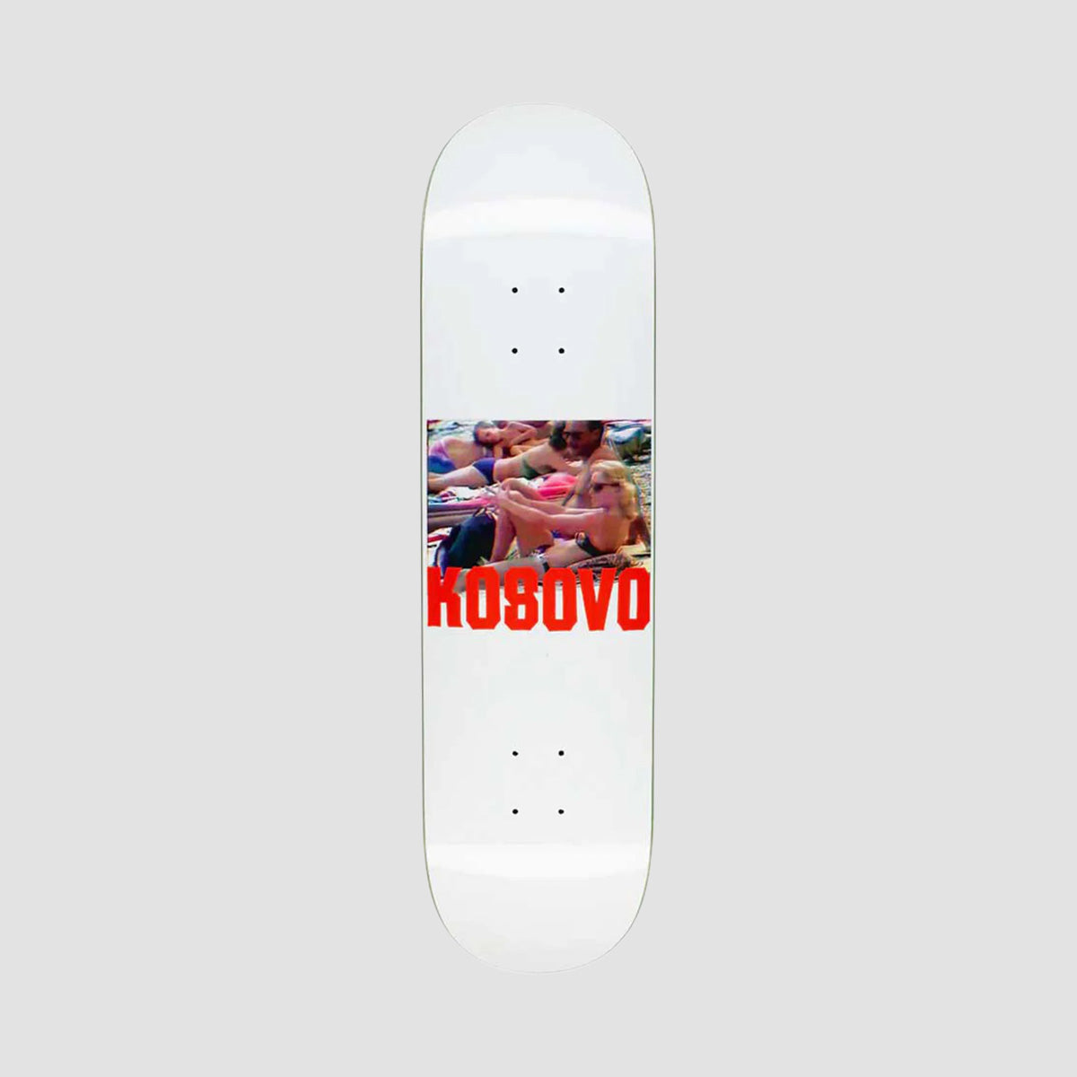 Hockey Kosovo Skateboard Deck White - 8.18"